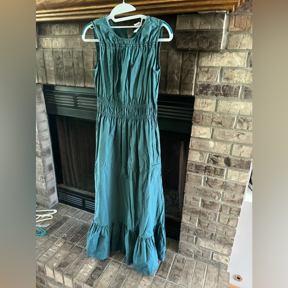 Women’s teal blue midi/maxi dress - Size S